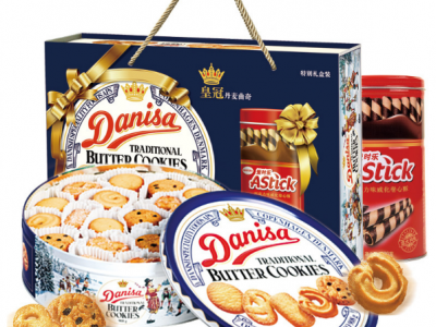 悠享时 曲奇饼干礼盒 办公室休闲零食早餐下午茶点心 送礼佳品送女友生日七夕情人节礼物 中秋礼品团购 精致礼盒装580g